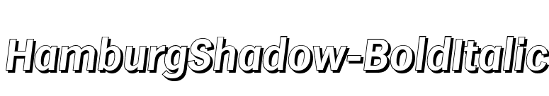 HamburgShadow-BoldItalic font preview