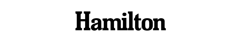 Hamilton font preview