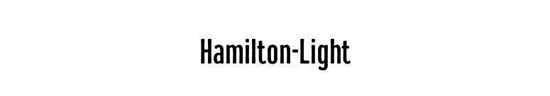 Hamilton-Light font preview