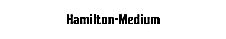 Hamilton-Medium font preview