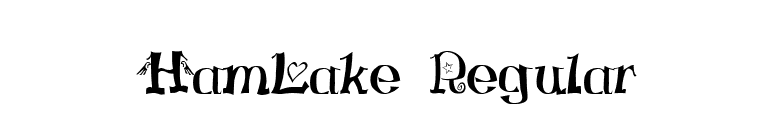 HamLake Regular font preview
