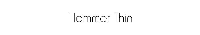 Hammer Thin font preview