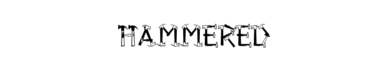 Hammered font preview