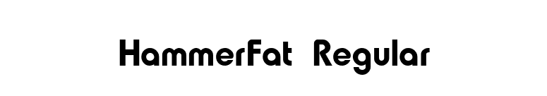 HammerFat Regular font preview