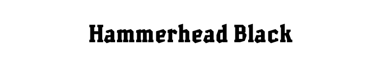 Hammerhead Black font preview