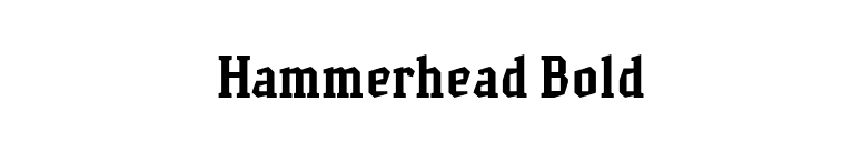 Hammerhead Bold font preview