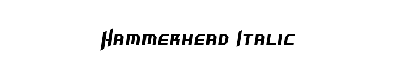 Hammerhead Italic font preview
