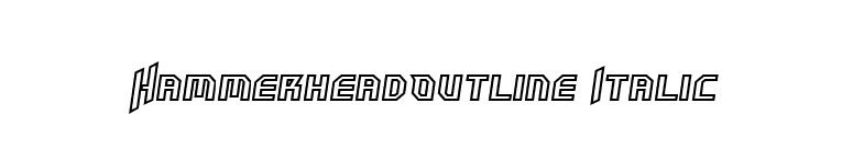 HammerheadOutline Italic font preview