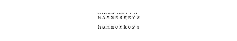 HammerKeys font preview