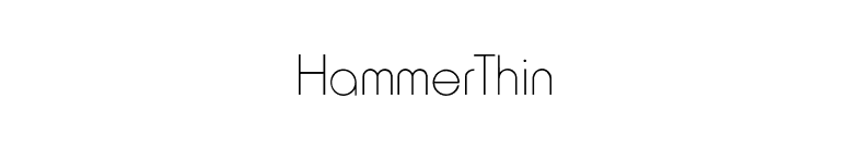 HammerThin font preview