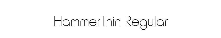 HammerThin Regular font preview