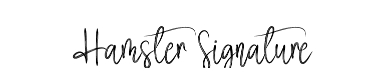 Hamster Signature font preview