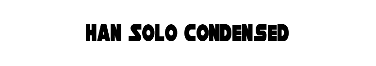 Han Solo Condensed font preview