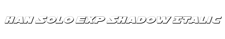 Han Solo Exp Shadow Italic font preview