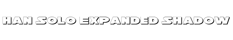 Han Solo Expanded Shadow font preview