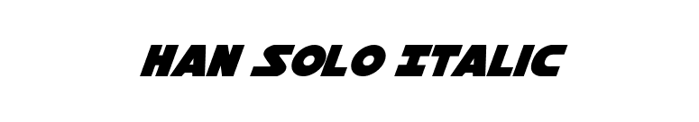 Han Solo Italic font preview