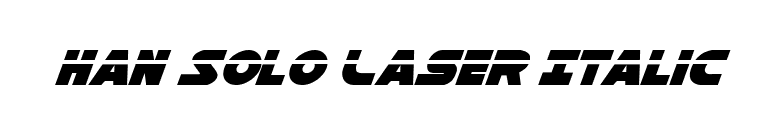 Han Solo Laser Italic font preview