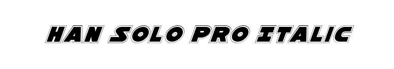 Han Solo Pro Italic font preview