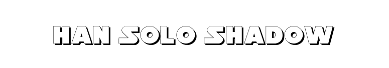 Han Solo Shadow font preview