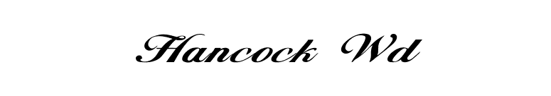Hancock Wd font preview