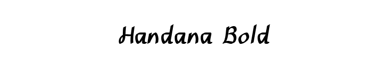 Handana Bold font preview
