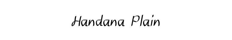 Handana Plain font preview