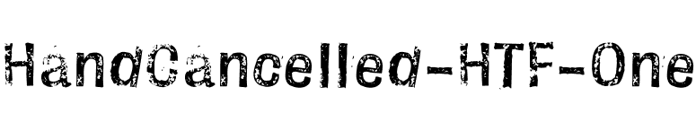 HandCancelled-HTF-One font preview