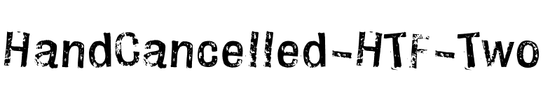 HandCancelled-HTF-Two font preview
