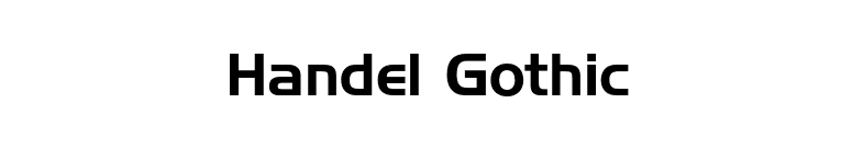 Handel Gothic font preview