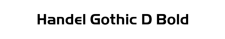 Handel Gothic D Bold font preview