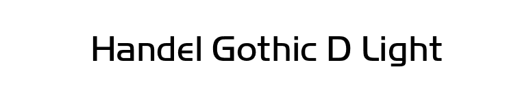 Handel Gothic D Light font preview