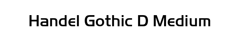 Handel Gothic D Medium font preview