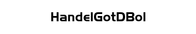 HandelGotDBol font preview