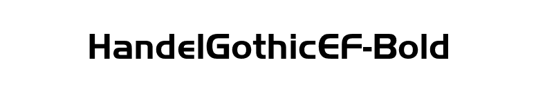 HandelGothicEF-Bold font preview
