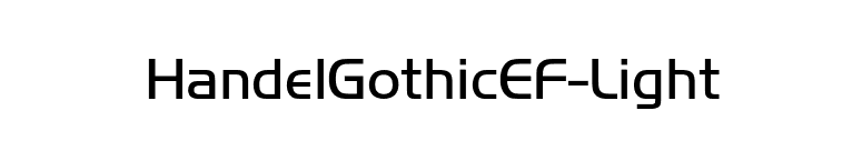 HandelGothicEF-Light font preview