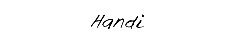 Handi font preview
