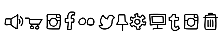 Handie Icons font preview