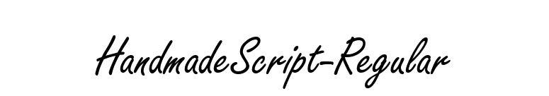 HandmadeScript-Regular font preview
