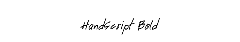 HandScript Bold font preview
