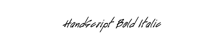 HandScript Bold Italic font preview