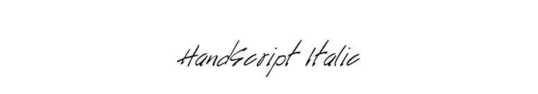 HandScript Italic font preview