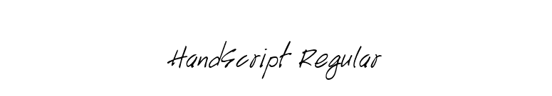 HandScript Regular font preview