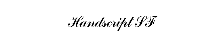 Handscript SF font preview