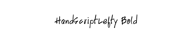 HandScriptLefty Bold font preview