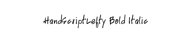 HandScriptLefty Bold Italic font preview