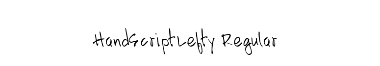 HandScriptLefty Regular font preview