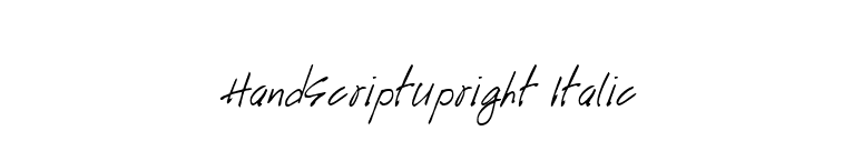 HandScriptUpright Italic font preview