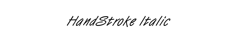 HandStroke Italic font preview