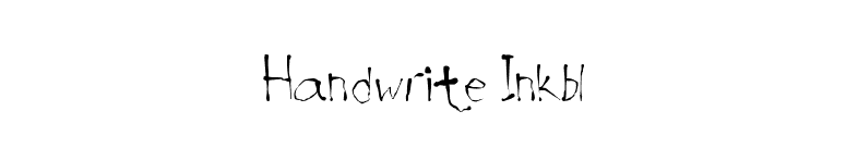 Handwrite-Inkbl font preview