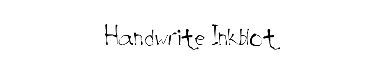 Handwrite Inkblot font preview
